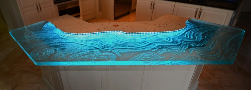 glass countertop