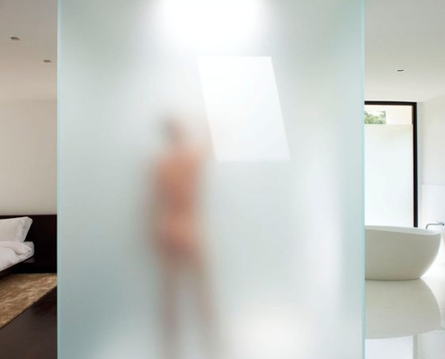 frosted shower room glass