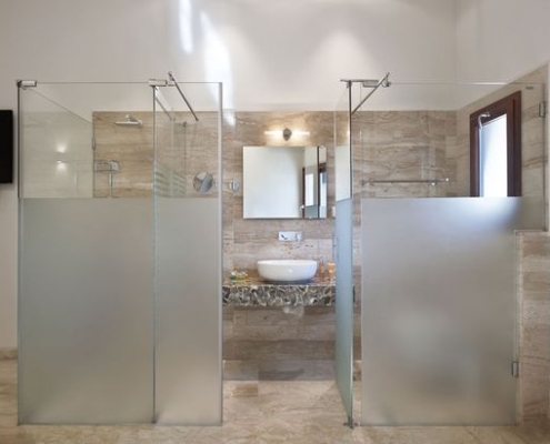 frosted shower room glass